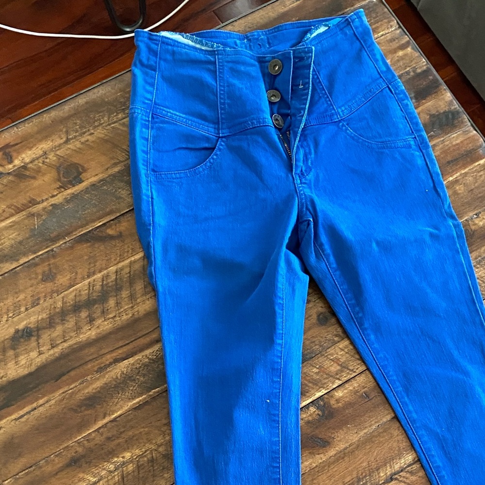 Blue colored denim